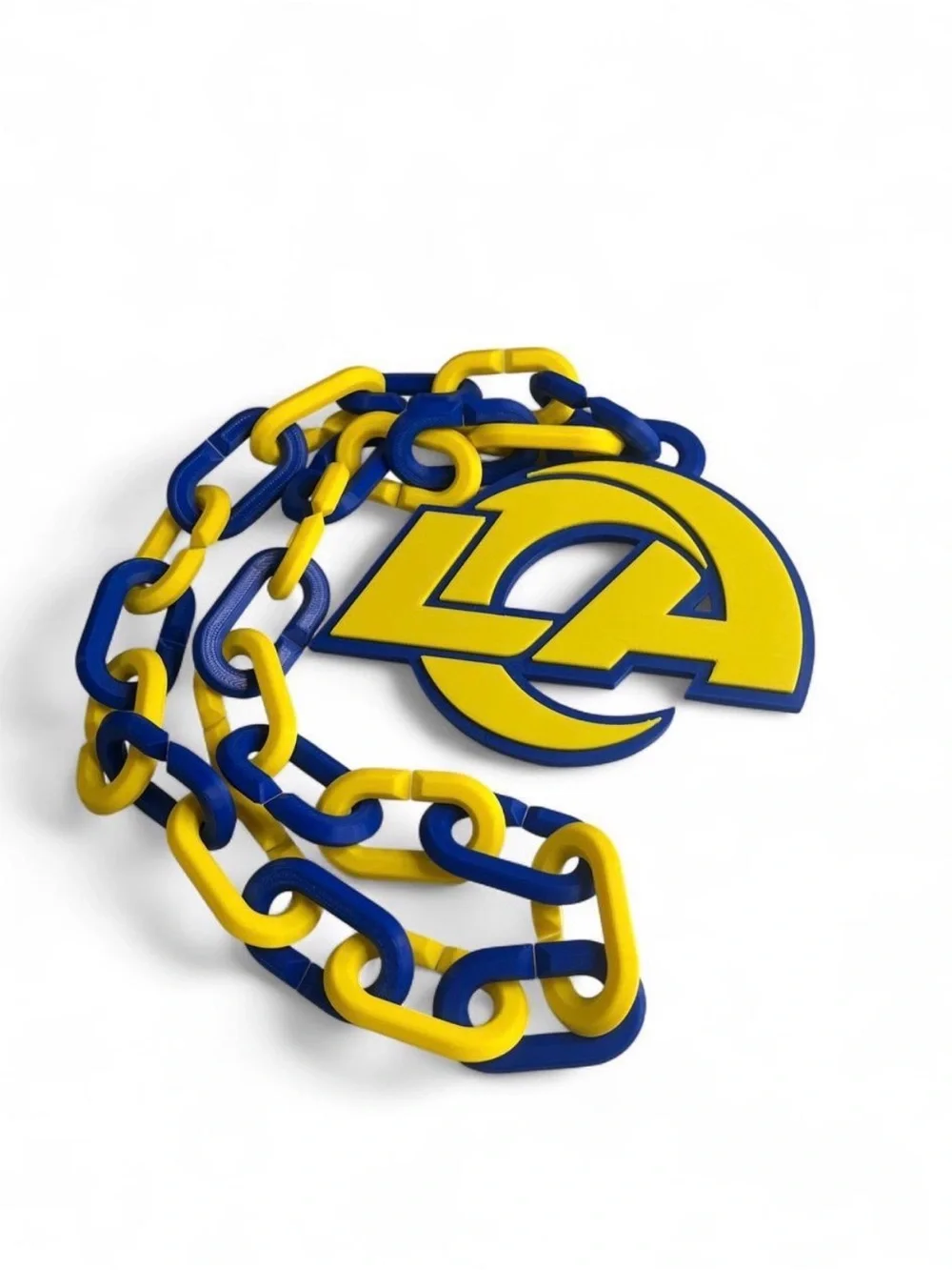 LA Team Logo Chain Necklace - Blue & Yellow